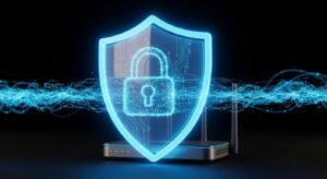 Escudo digital simbolizando a proteção VPN para evitar bloqueios ao utilizar apps iptv gratis portugal.